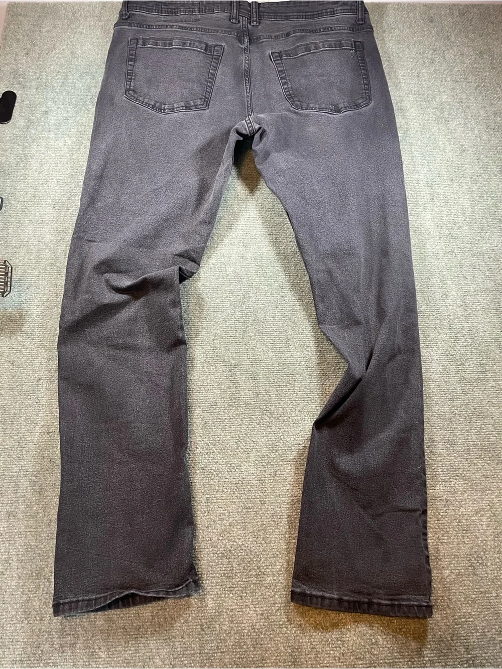 Men's Slim Straight Jeans in Charcoal Gray 38/34